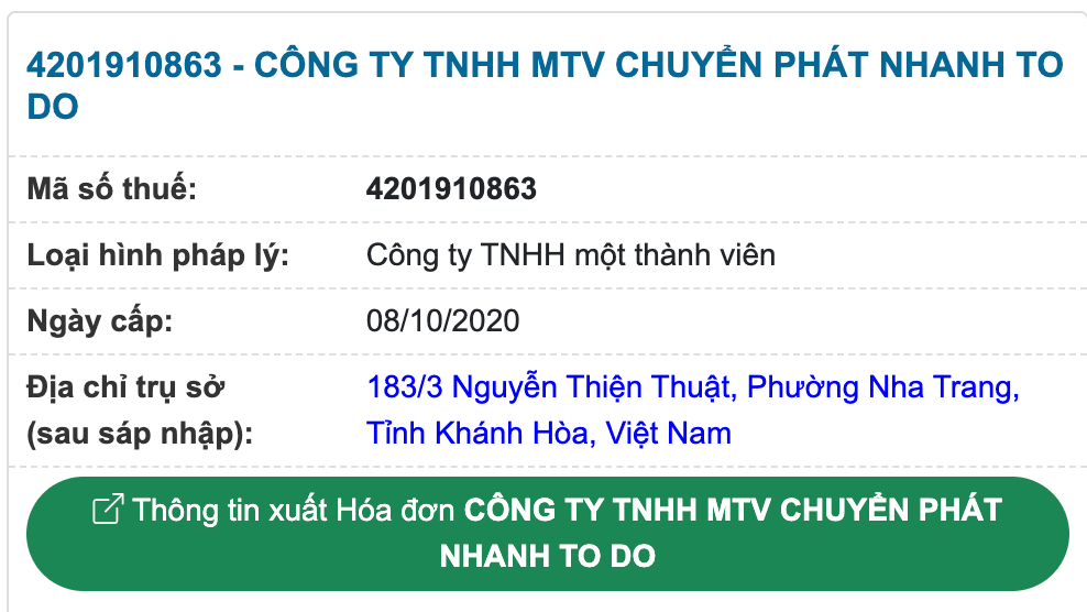 SANG NHƯỢNG CÔNG TY CHUYỂN PHÁT NHANH 